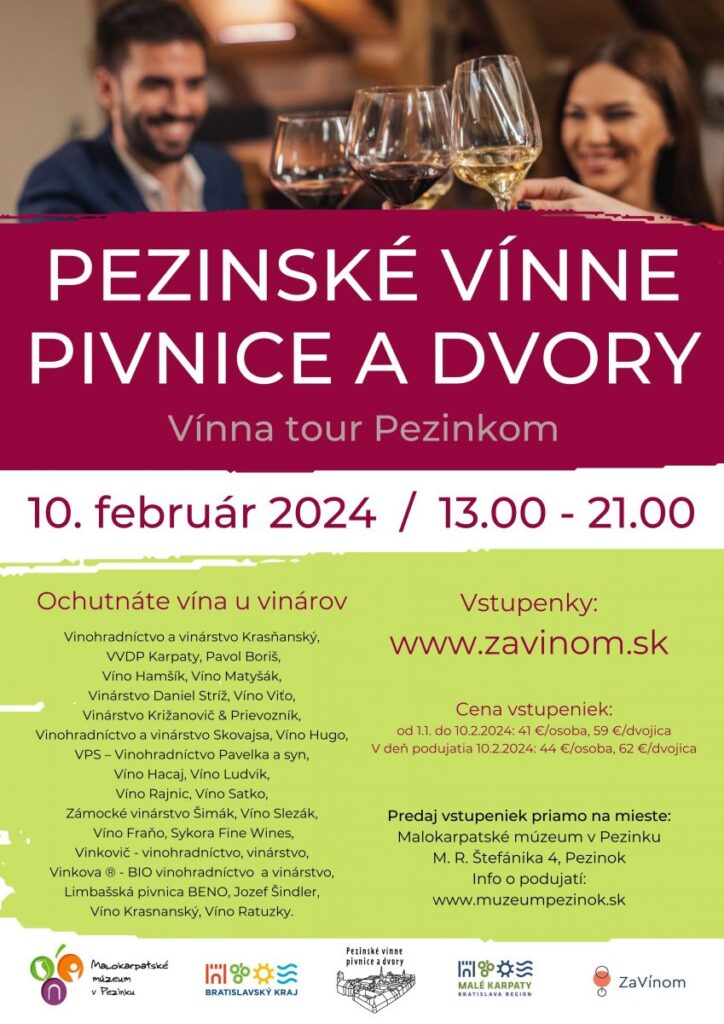Pezinské vínne pivnice a dvory 2024 – Vínna tour Pezinkom