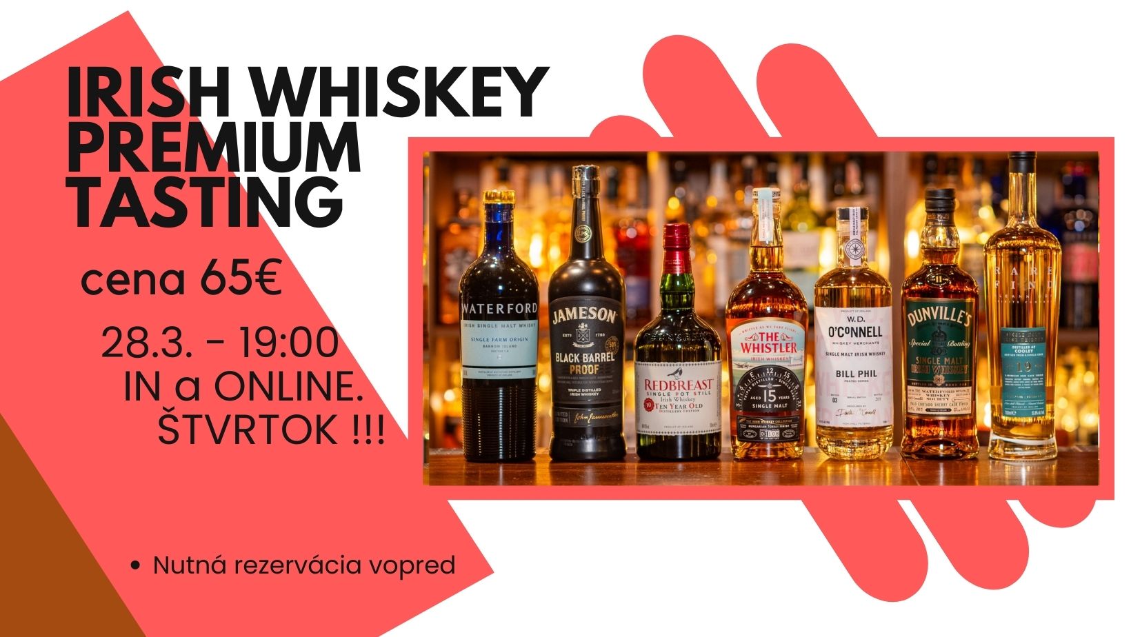 Degustácia Írskej Whiskey - Premium 2024