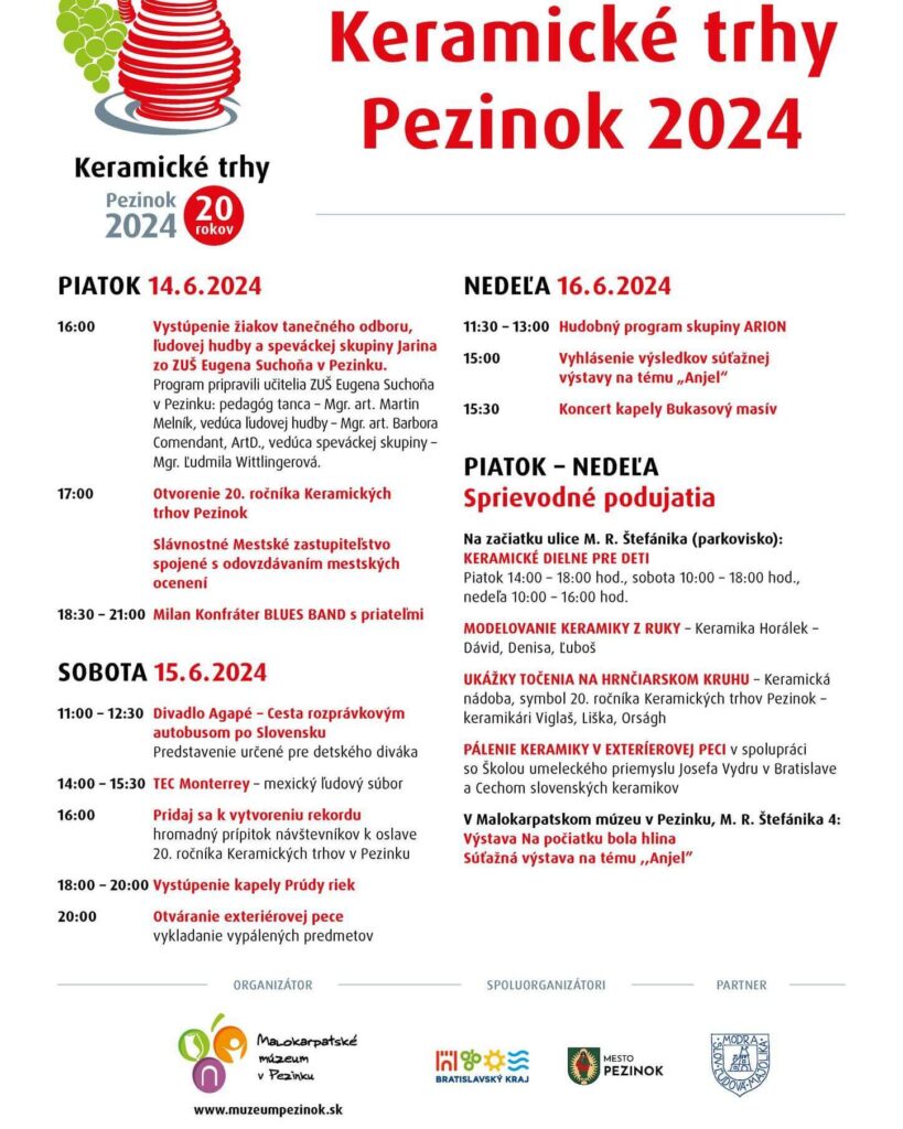 20. ročník Keramických trhov Pezinok